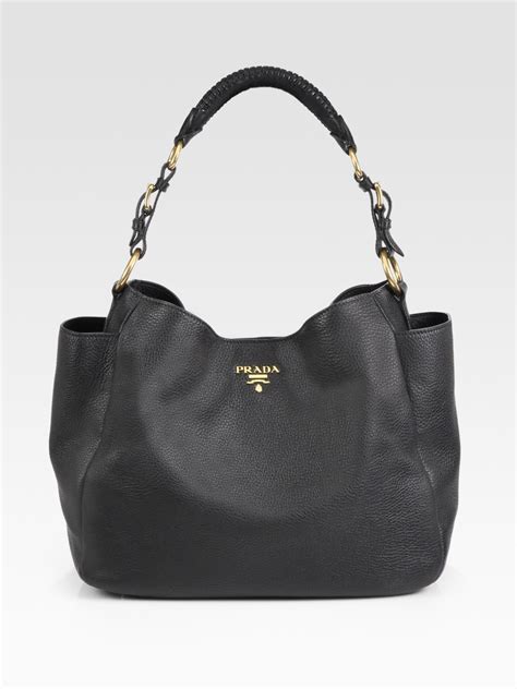 prada vitello grain tote|prada hobo bag.